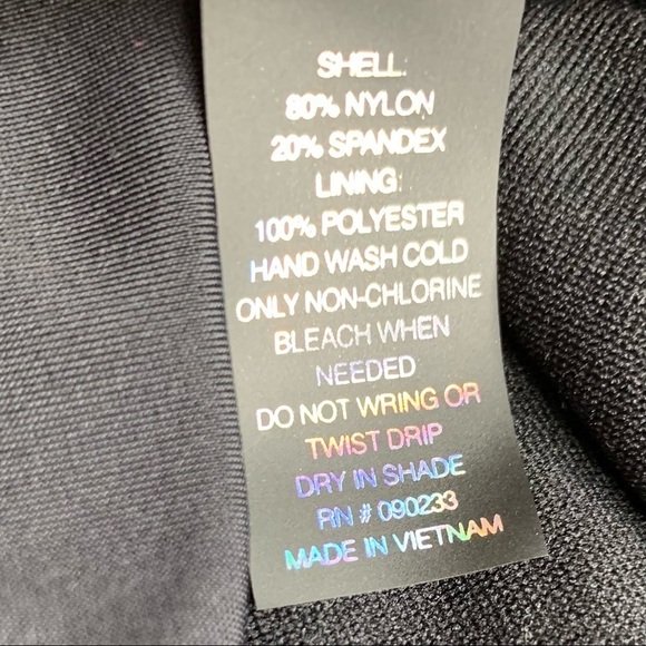 LA Hearts Black One Piece Swimsuit with Mesh Side Panels Size Large - Picture 7 of 8